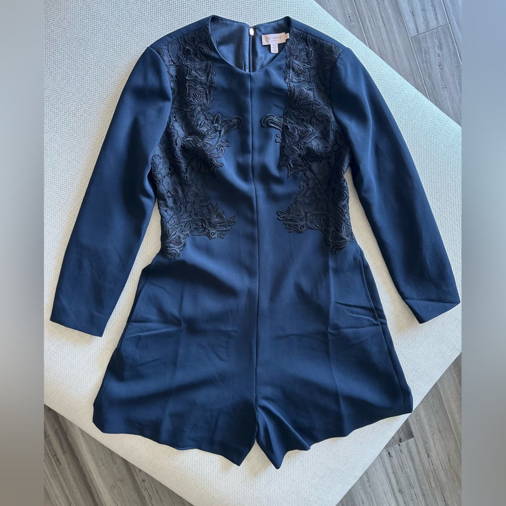 TED BAKER, BLUE/BLACK, SIZE 4
